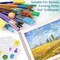 35 All Purpose Paint Brushes Set with 10 Palettes- Includes 8 Different Types of Brushes,Prefect Works with Watercolors, Acrylic,Oil, Washable Paints Brushes,Multicolored